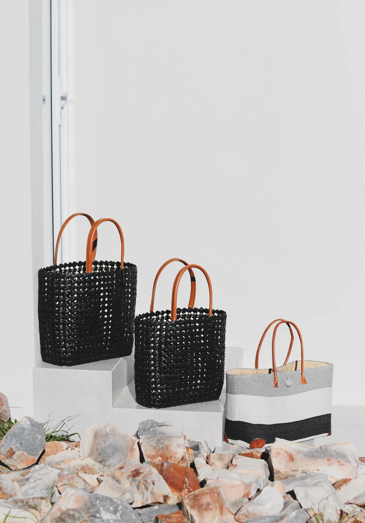Editorial product shot of corporate bags